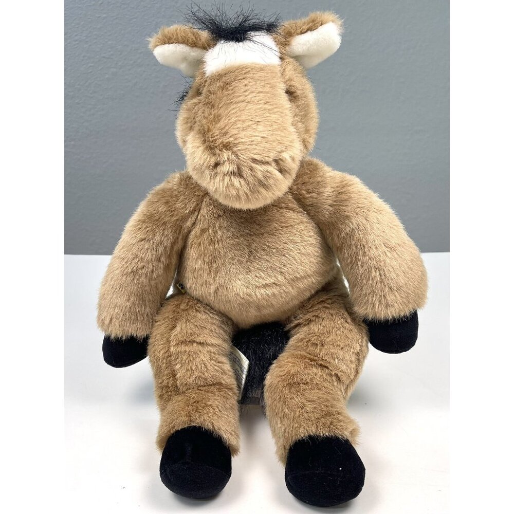 VTG 1997 BUILD-A-BEAR WORKSHOP BABW 17" Brown Plush HORSE Toy w/ Sound Box EUC